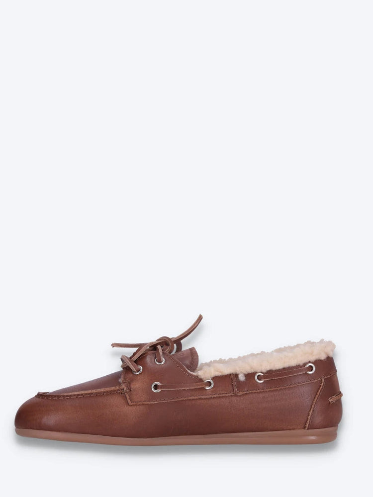 Mocassins bateau brossés - cuir fourrure 4