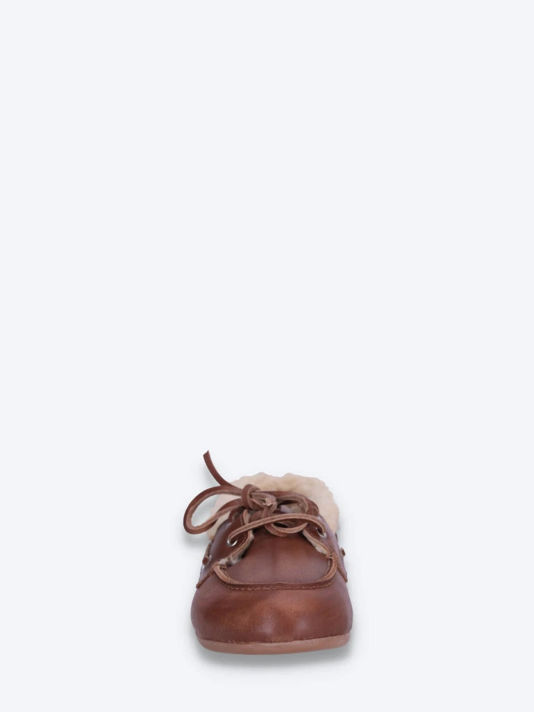Mocassins bateau brossés - cuir fourrure 3