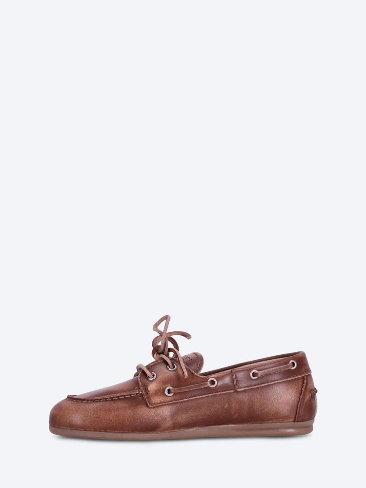 Boat loafers brushed - leather 4
