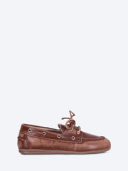 Boat loafers brushed - leather ref:
