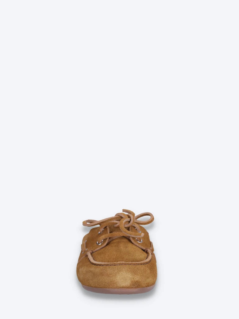 Mules mocassins bateau - daim brossé 3