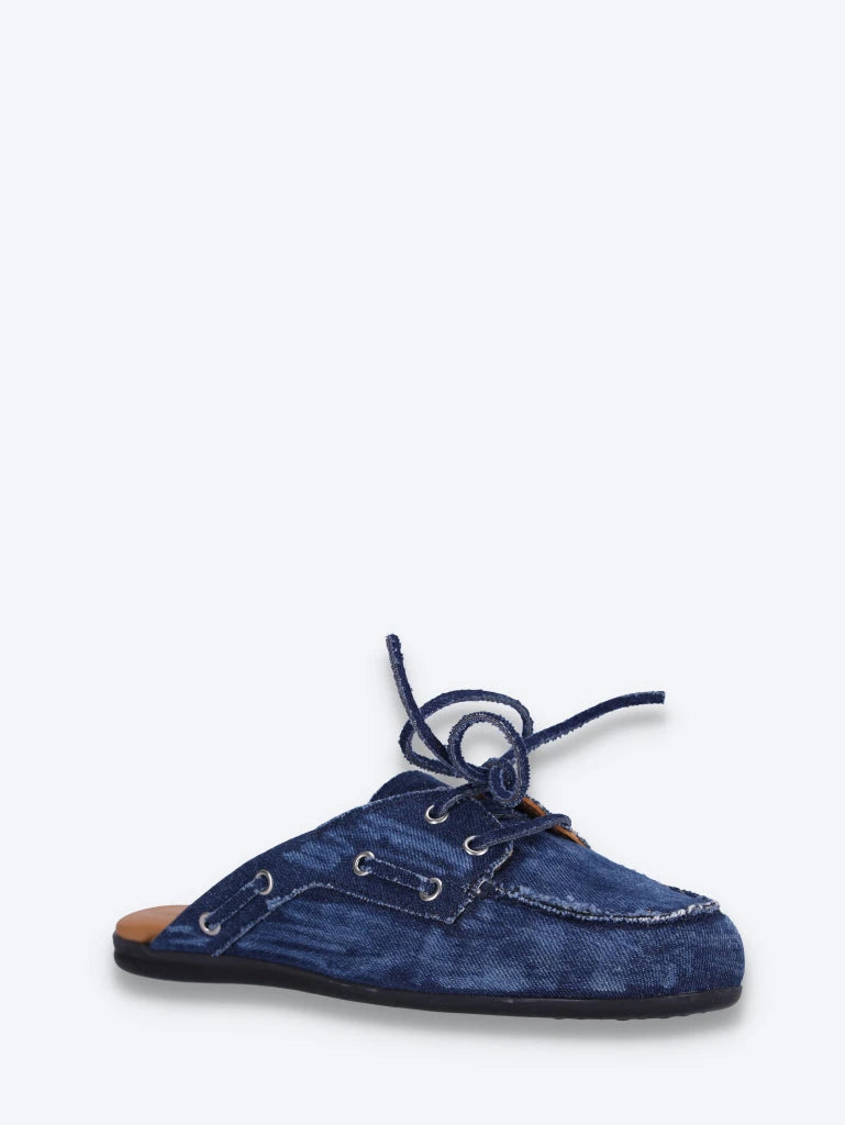 Boat loafers mules - denim 2
