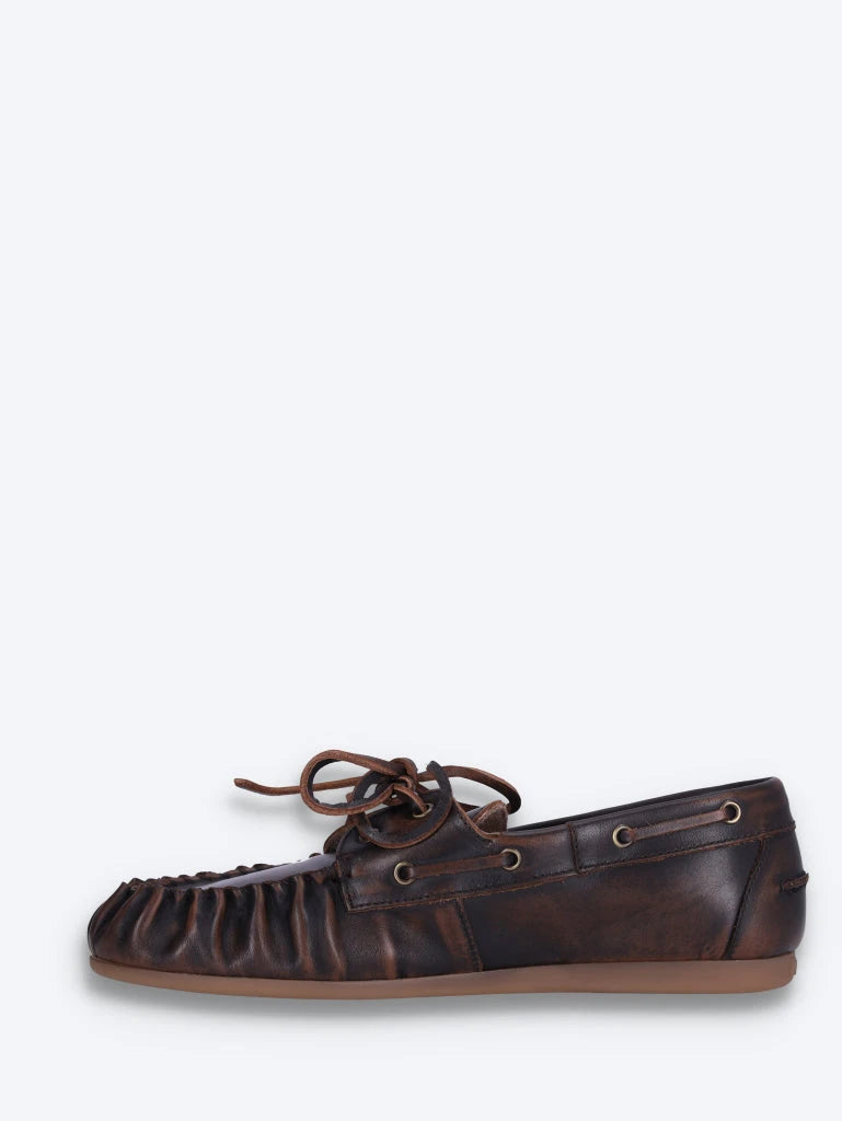Wrinkle – Boots-Loafer aus gebürstetem Leder 4