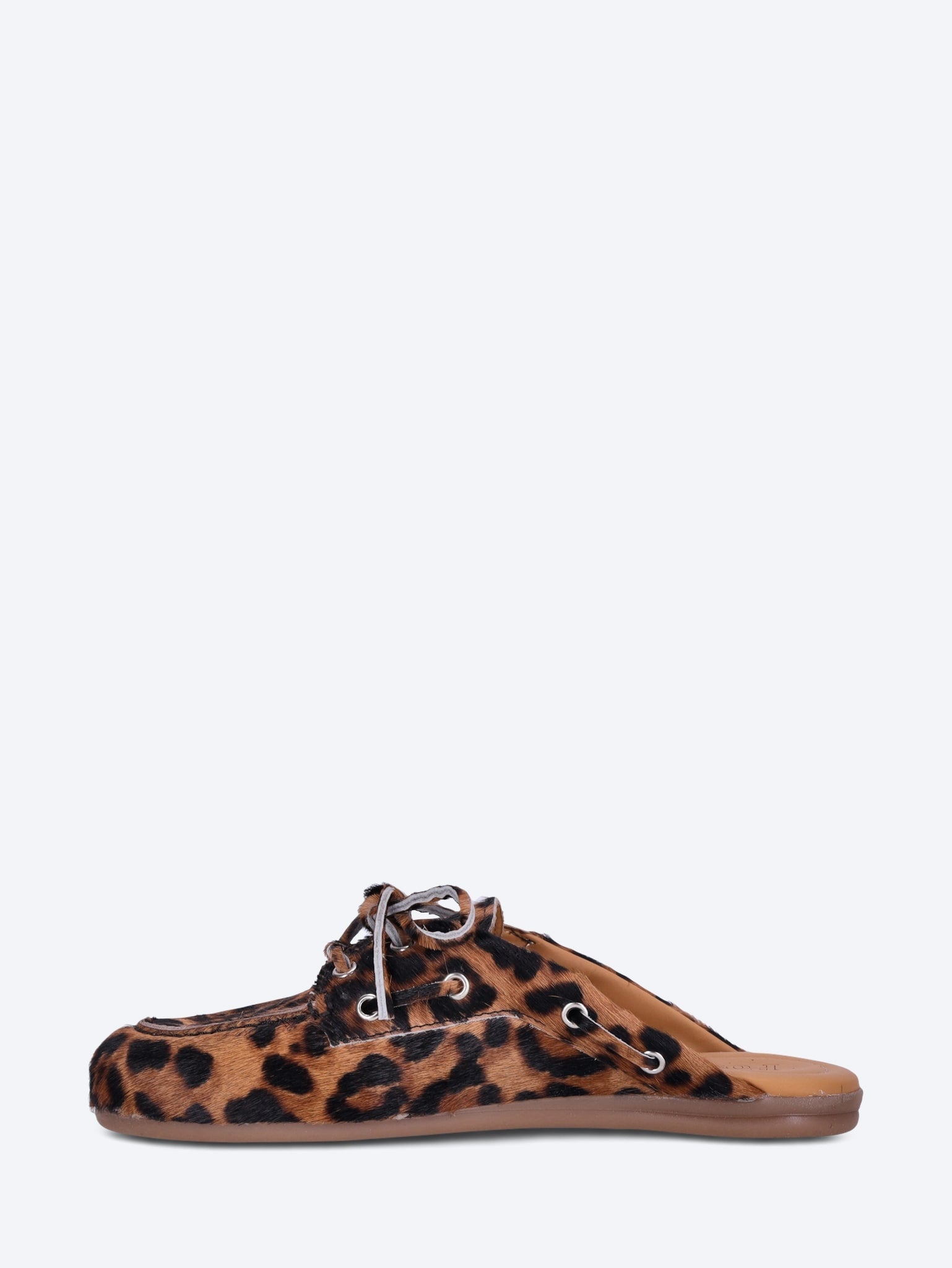 Boat print animal loafer mules 4