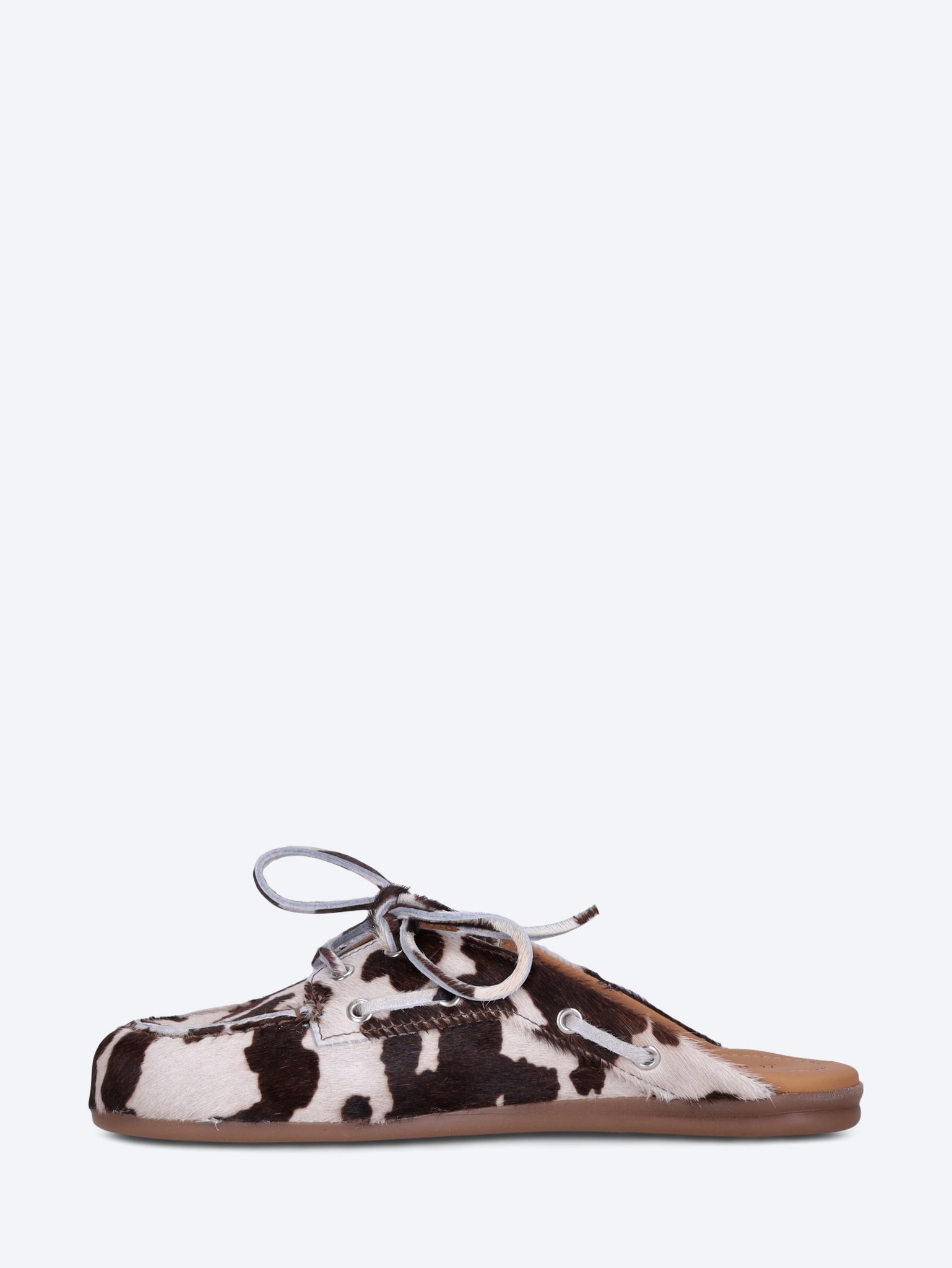 Boat print animal loafer mules 4