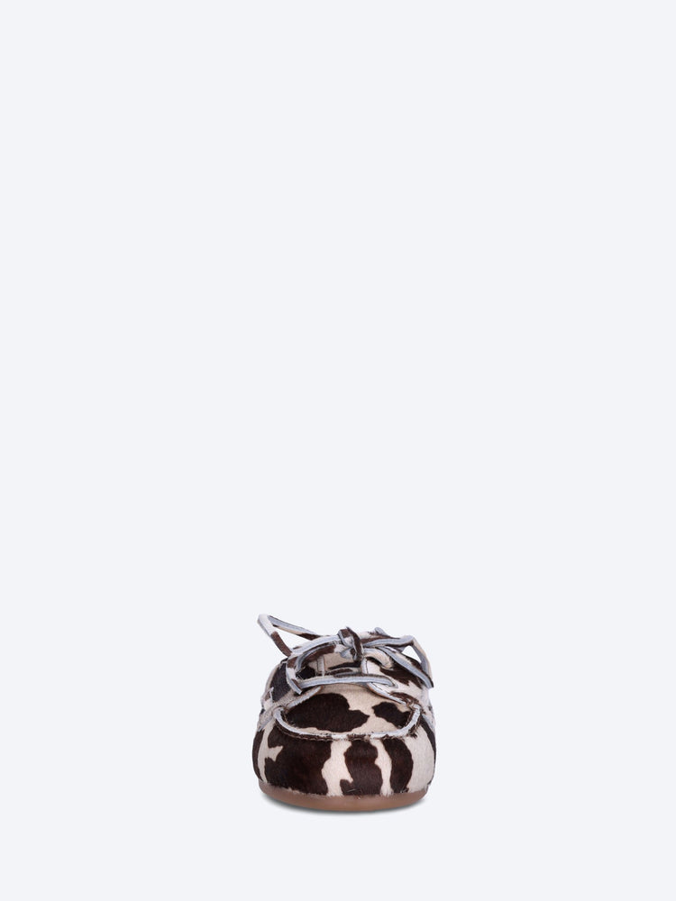 Boat print animal loafer mules 3
