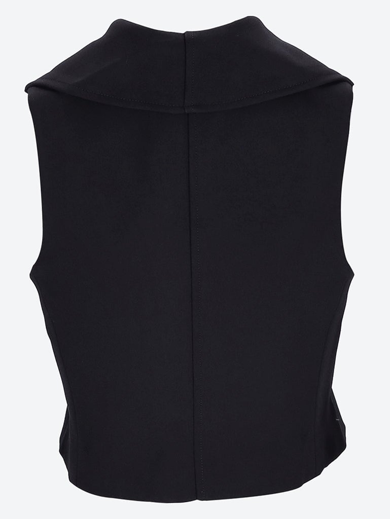 Bonded crepe zip vest 2