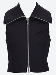 Bonded crepe zip vest ref: