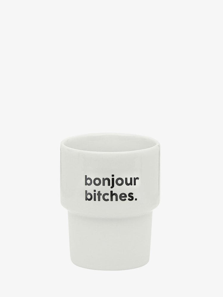 Bonjour Bitches Tasse weiß 1