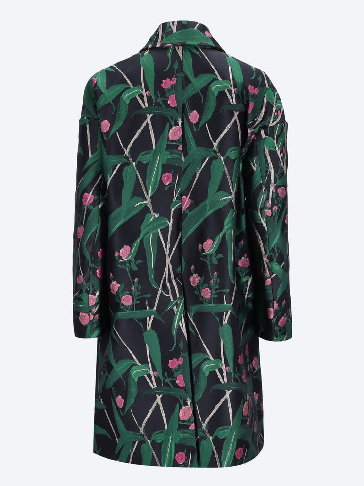 Boxy bamboo jacquard coat 2