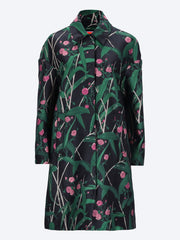 Boxy bamboo jacquard coat ref: