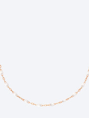Bracelet cheville or rose blanche 24 cm ref: