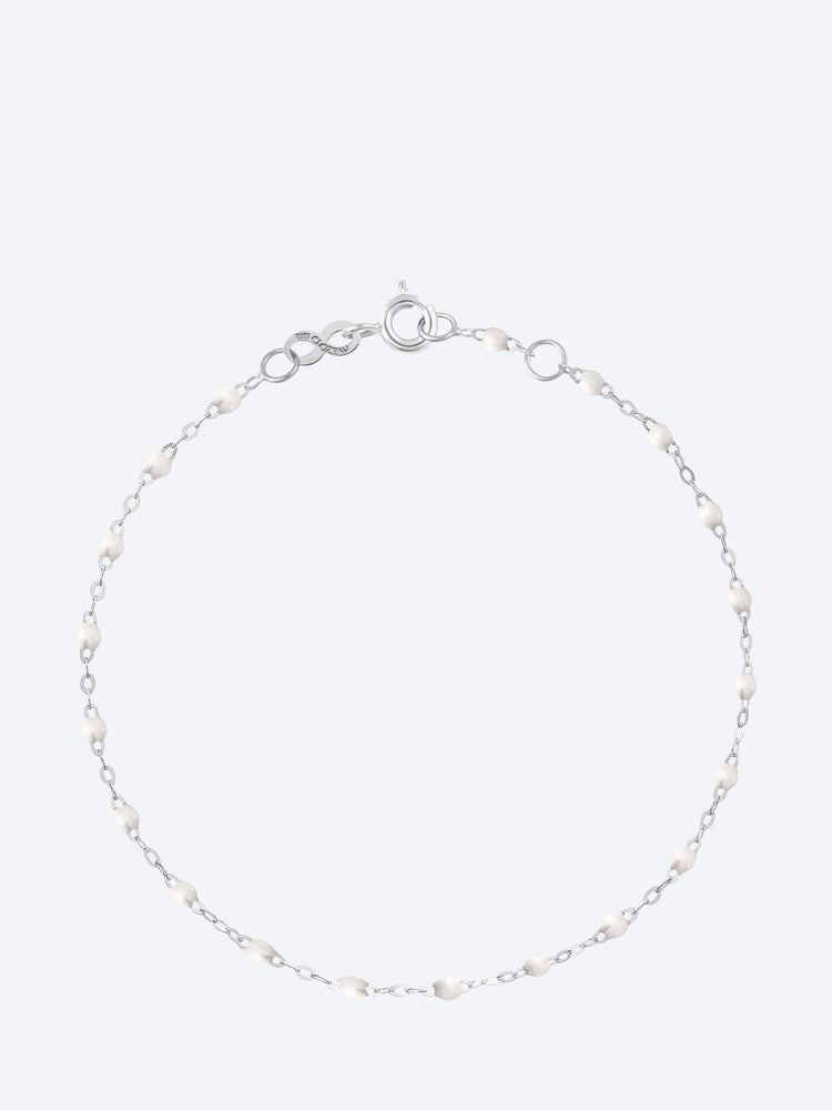 Bracelet or gris resine blanche 17 cm 1