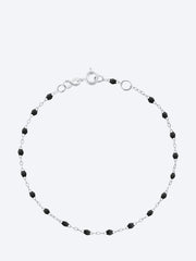 Bracelet or gris resine noire 17 cm ref: