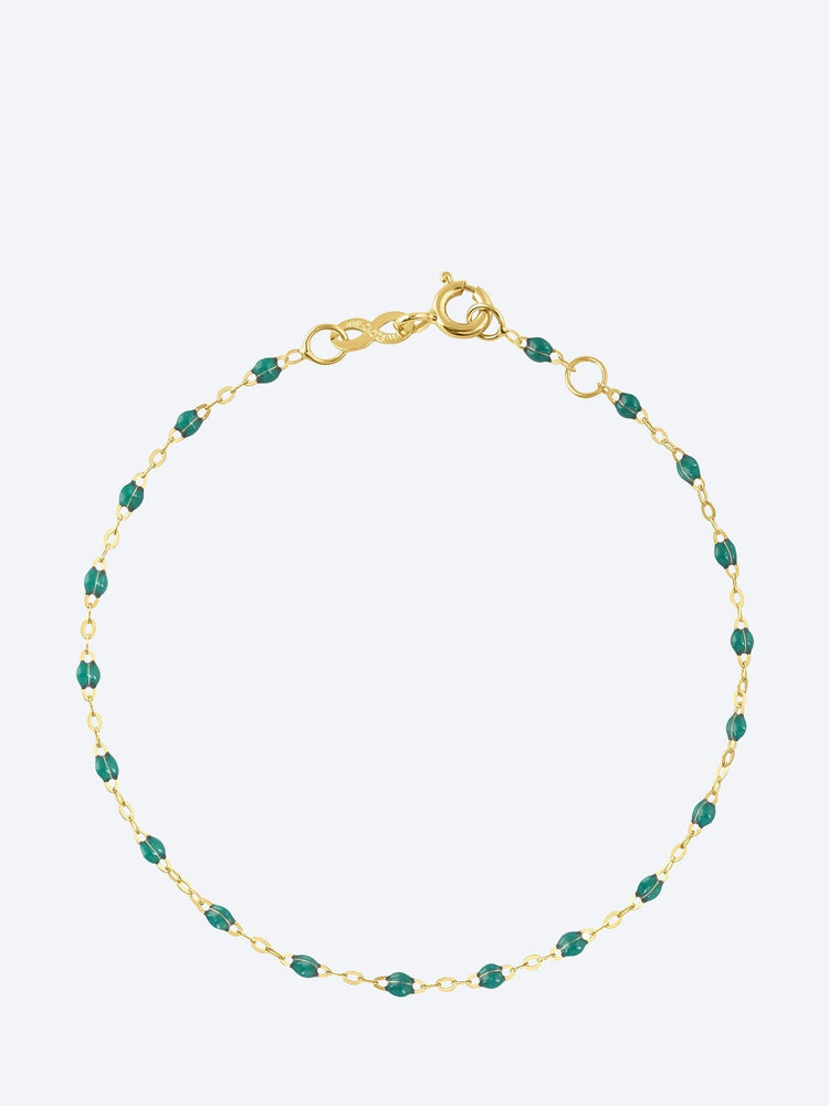 Bracelet ou résine jaune émeraude 17cm 1