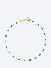 Bracelet ou résine jaune émeraude 17cm ref: