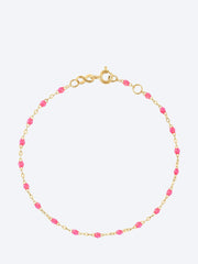 Bracelet ou résine jaune rose fluo 17cm ref: