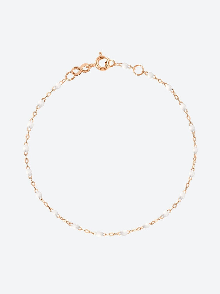 Bracelet or rose blanche 17 cm 1