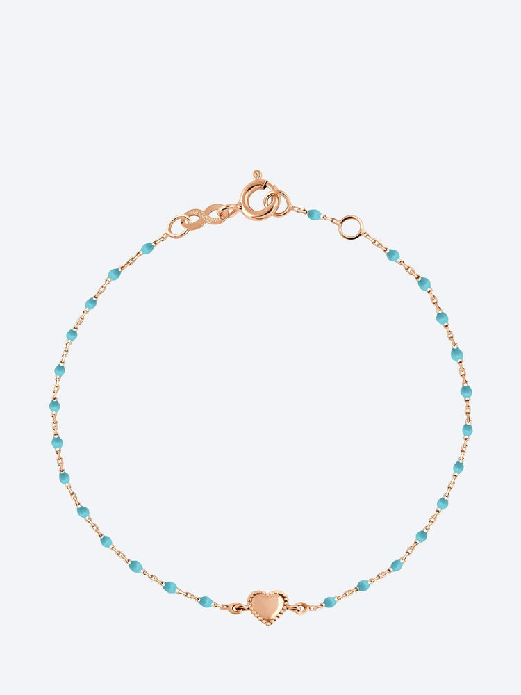 Armband oder Rose Lucky Coeur ResineTurquoise 17cm 1