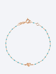 Armband oder Rose Lucky Coeur ResineTurquoise 17cm ref:
