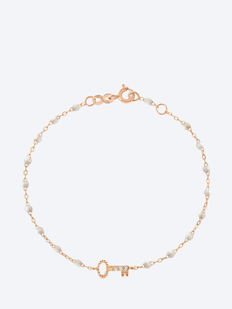 Bracelet or rose opale cle 17cm 1