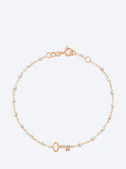 Bracelet or rose opale cle 17cm ref: