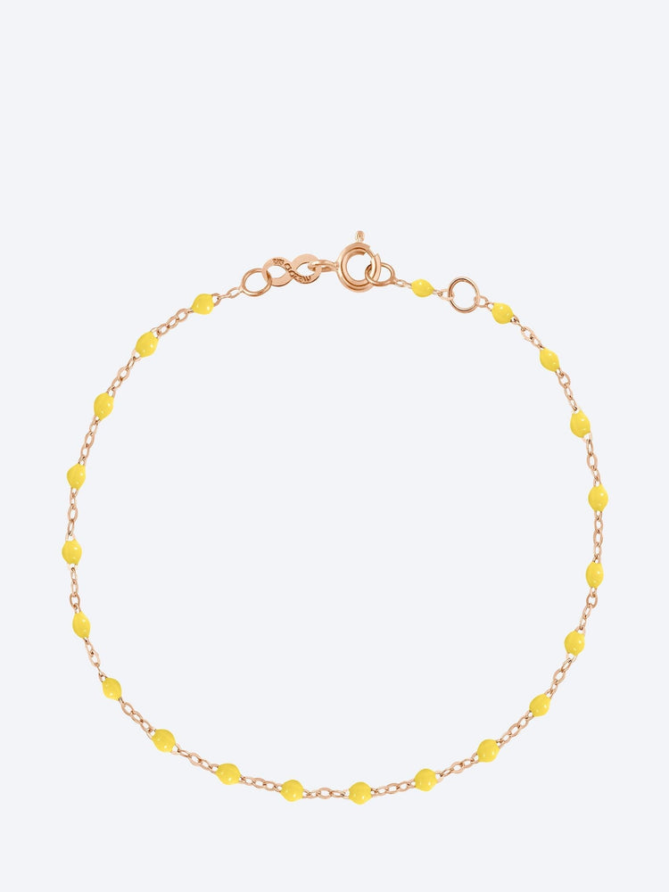 Bracelet ou résine rose citron 17cm 1