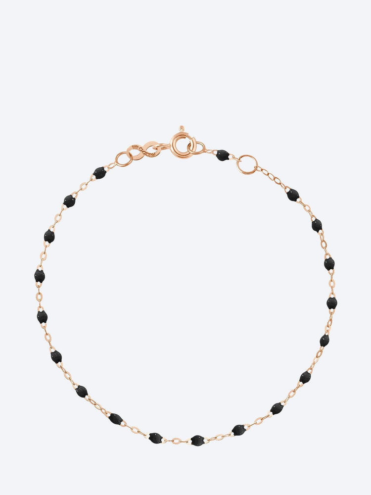 Bracelet or rose resine noir 19 cm 1