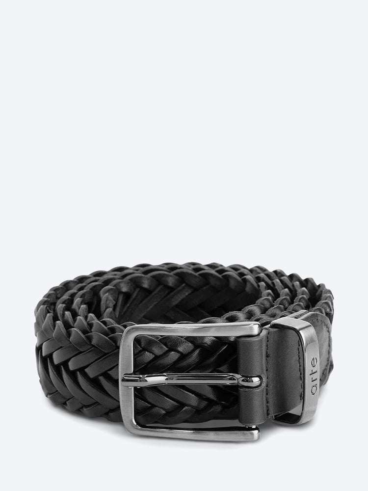 Braided leather belt 1