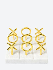 BRASS TIC TAC TOE SET MARBLE BRASS ref: