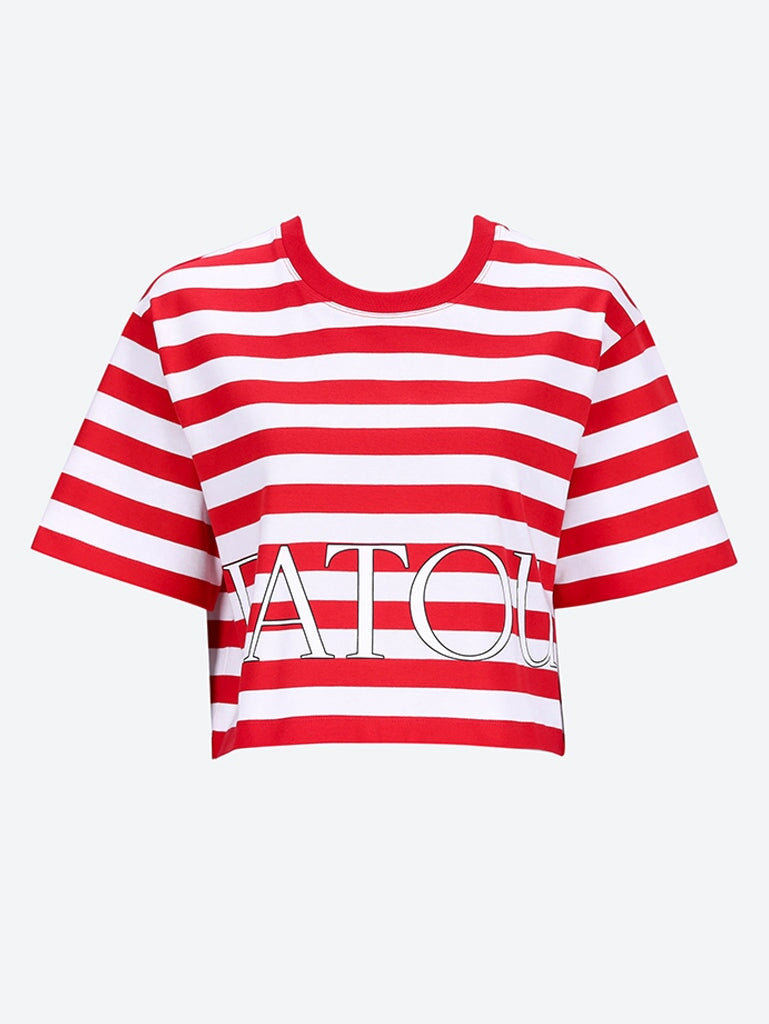 Breton stripe cropped t-shirt 1