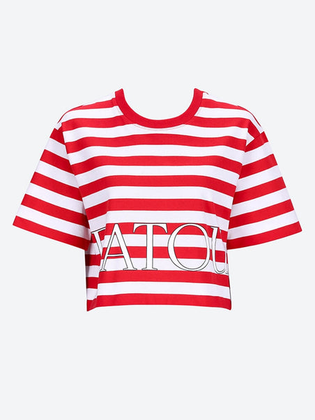 Breton stripe cropped t-shirt