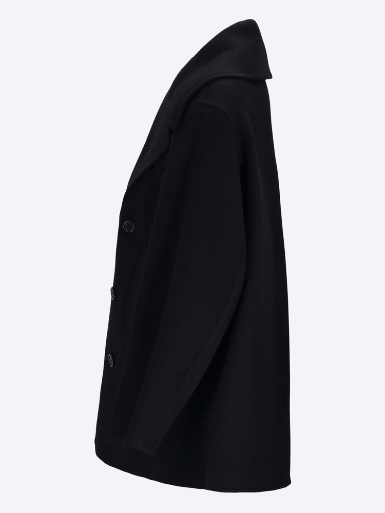 Brushed cashmere wool long coat 2