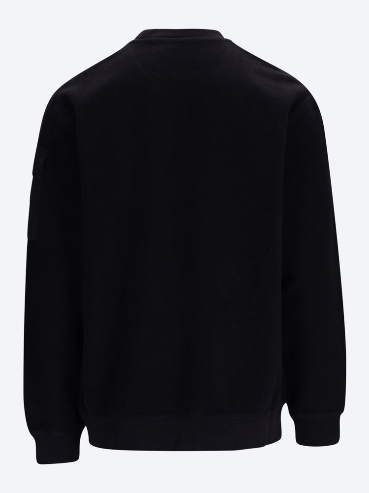Brushed emerized diagonal fleece sweatshirt 3