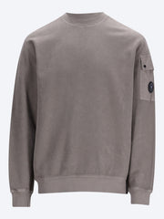 Brushed emerized diagonal fleece sweatshirt ref: