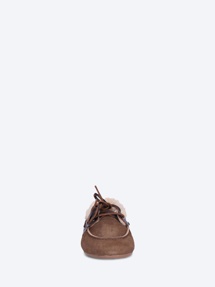 Boots-Loafer aus gebürstetem Fell – Wildleder/Leder 3