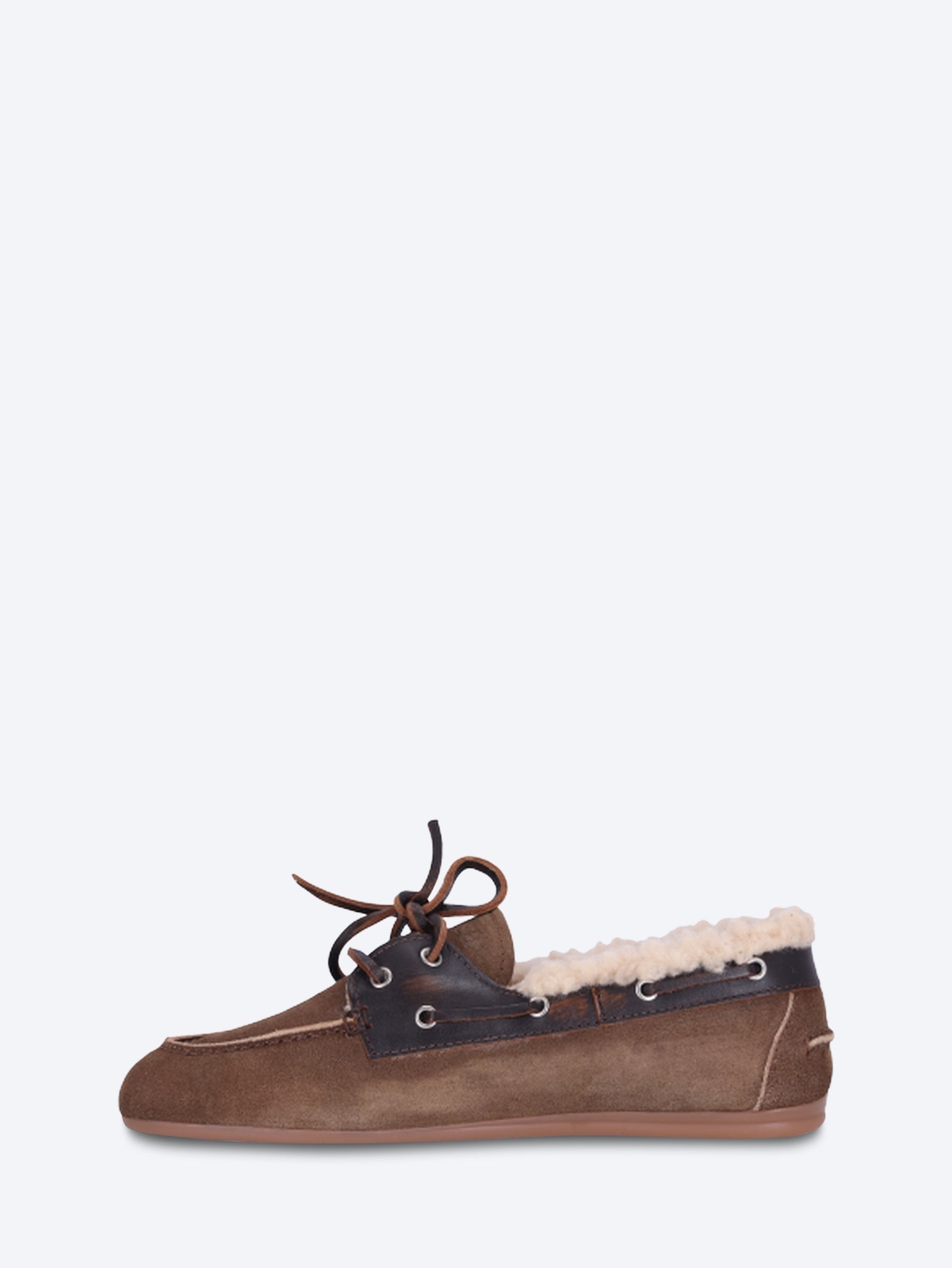 Boots-Loafer aus gebürstetem Fell – Wildleder/Leder 4