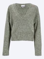 Brushed mohair v-neck knitwear ref: