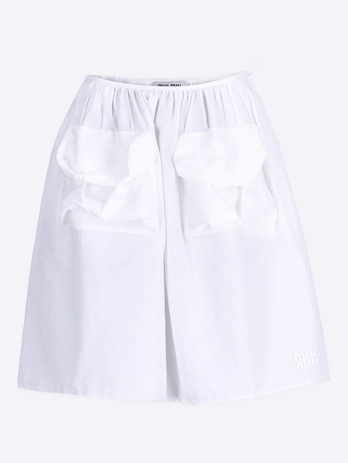 Brushed poplin skirt