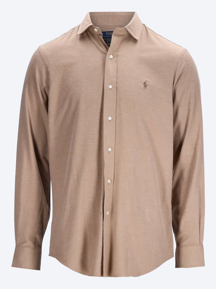 Brushed twill long sleeve shirt 1