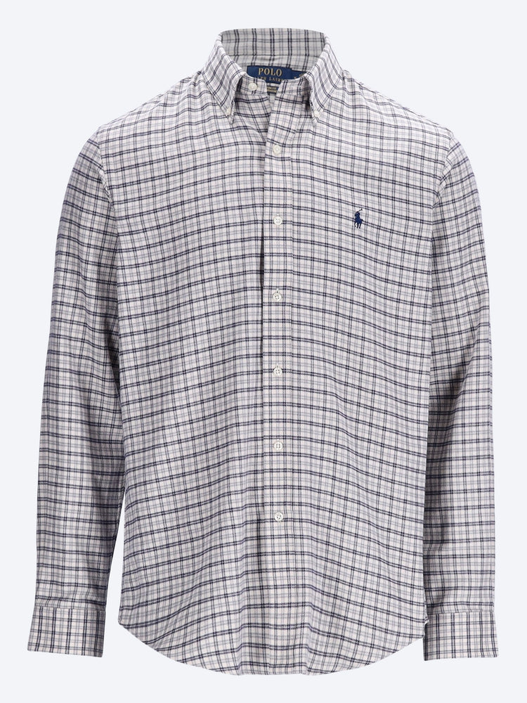 Brushed twill long sleeve shirt 1