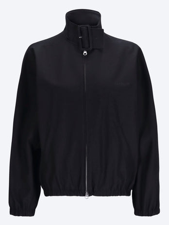 Buckle zipped bomber jacket