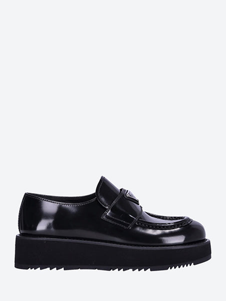 Bushed leather loafers