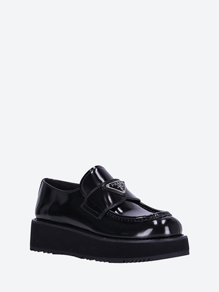 Bushed leather loafers