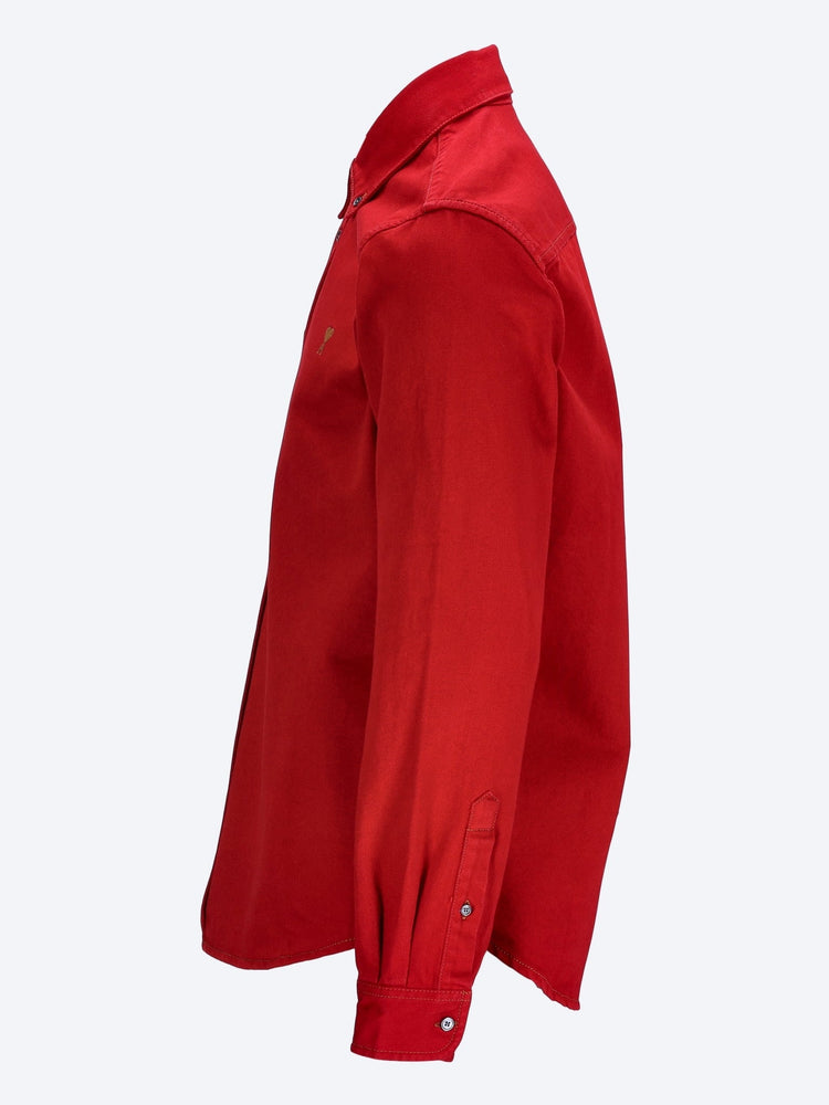 Chemise ami de coeur boutonnée ton sur ton 2