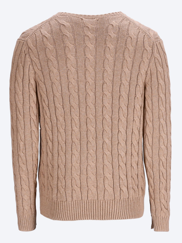 Cable knit crewneck sweater 3