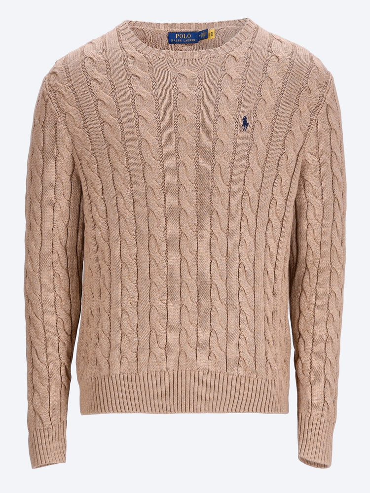Cable knit crewneck sweater 1