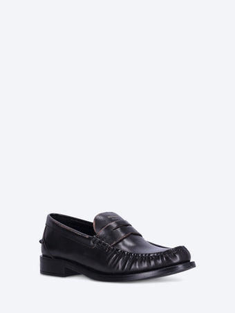 Calf old leather loafers