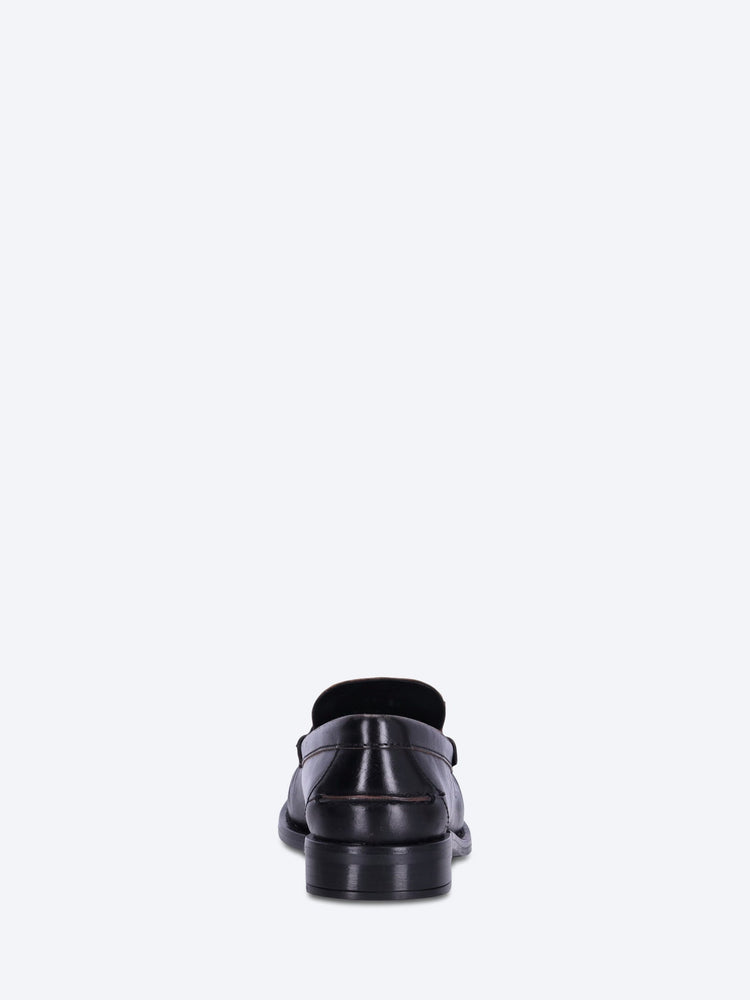 Calf old leather loafers 5