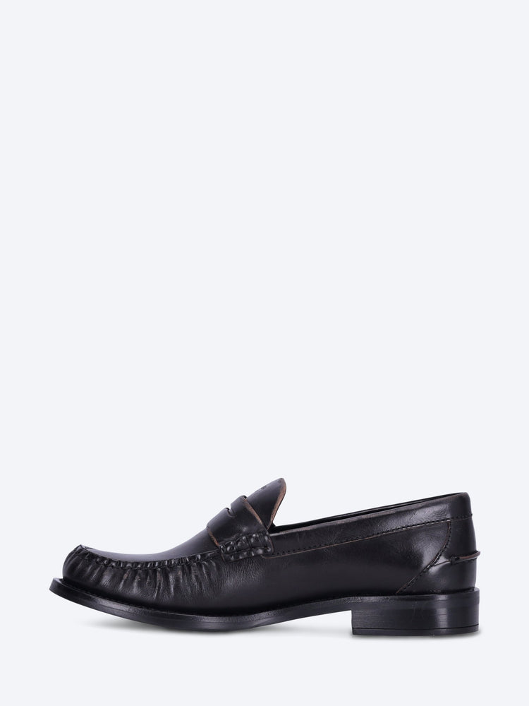 Calf old leather loafers 4